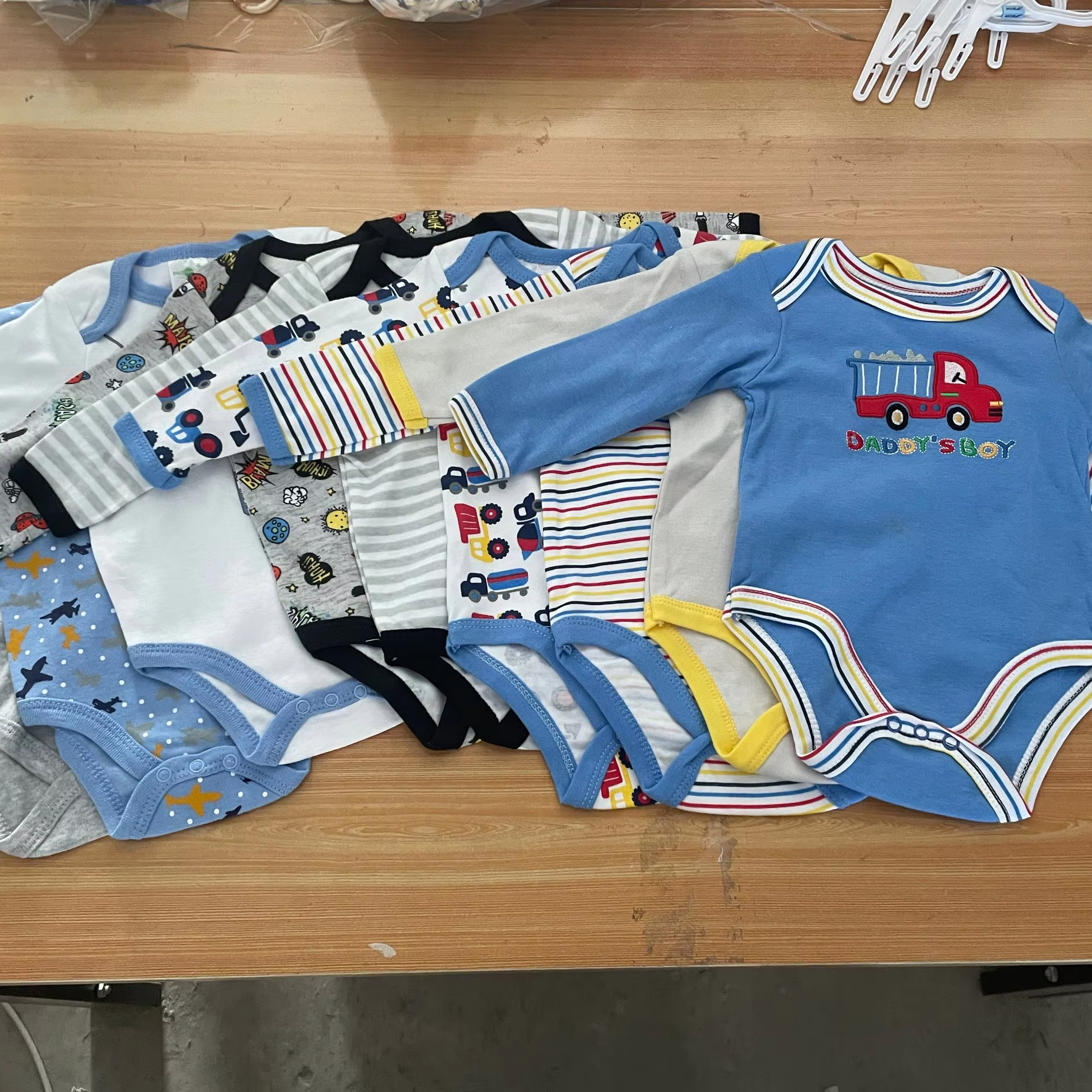 Wholesale 100% cotton clothing baby soft knit bodysuit for onesie Long sleeve printing baby romper clothes