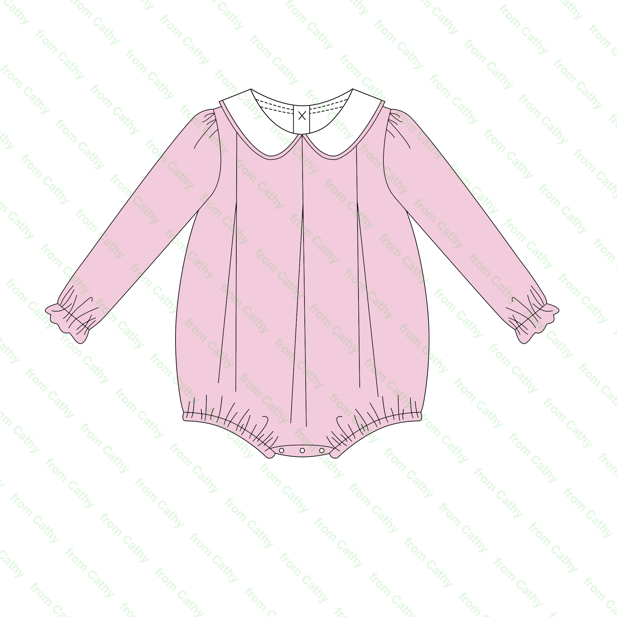 monogram long sleeve cotton baby girls bubble romper peter pan collar pleated plain infant girl winter clothes