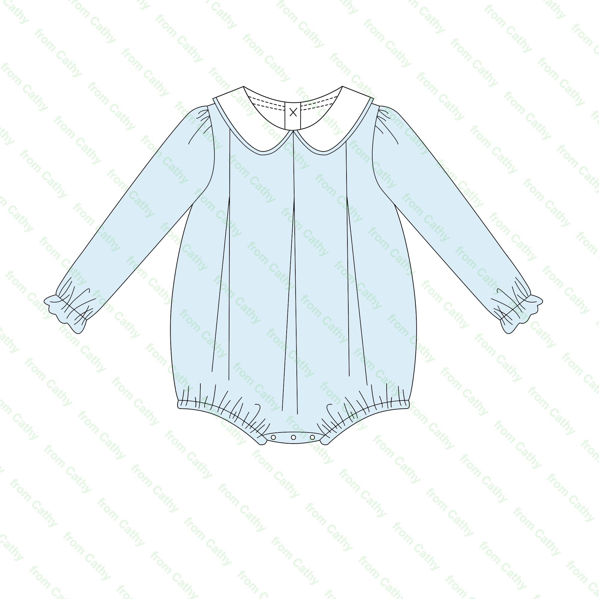 monogram long sleeve cotton baby girls bubble romper peter pan collar pleated plain infant girl winter clothes