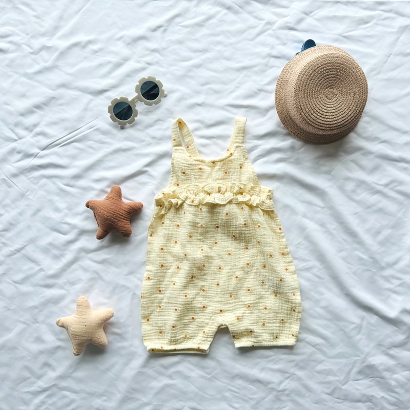 Newborn Clothing Solid Plain Halter Linen Romper Baby Bodysuit Baby Suspender Trousers infants baby rompers
