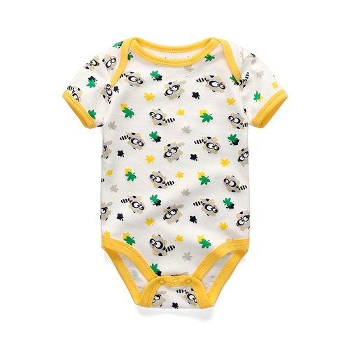 Short Sleevs Romper Clothes Pajamas Zipper Ruffle Newborn Baby Girls Boys Clothing High Quality OEM ODM Plain Casual Nice