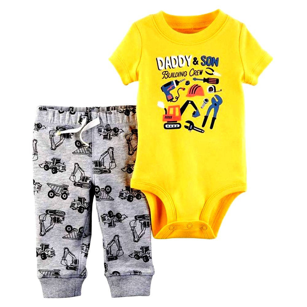Wholesale children's adorable toddlers Dinosaur Bodysuit & Pants Set Baby Rompers