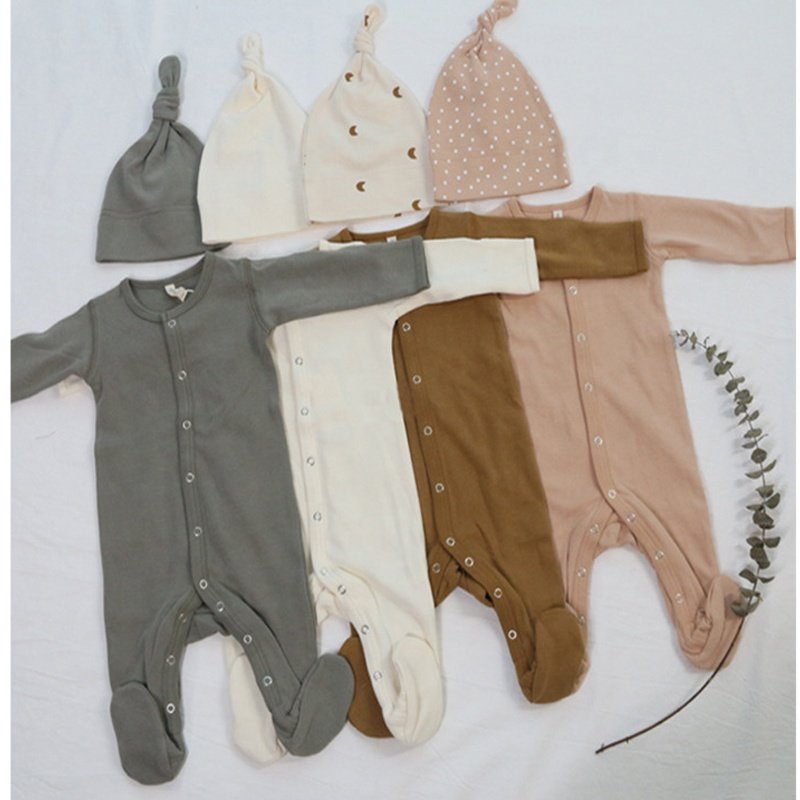 Custom Cotton Baby Linen Romper Ribbed Clothes Set Clothing Boy and Girl Long Sleeve Romper Premium OEM Factories New Born Full