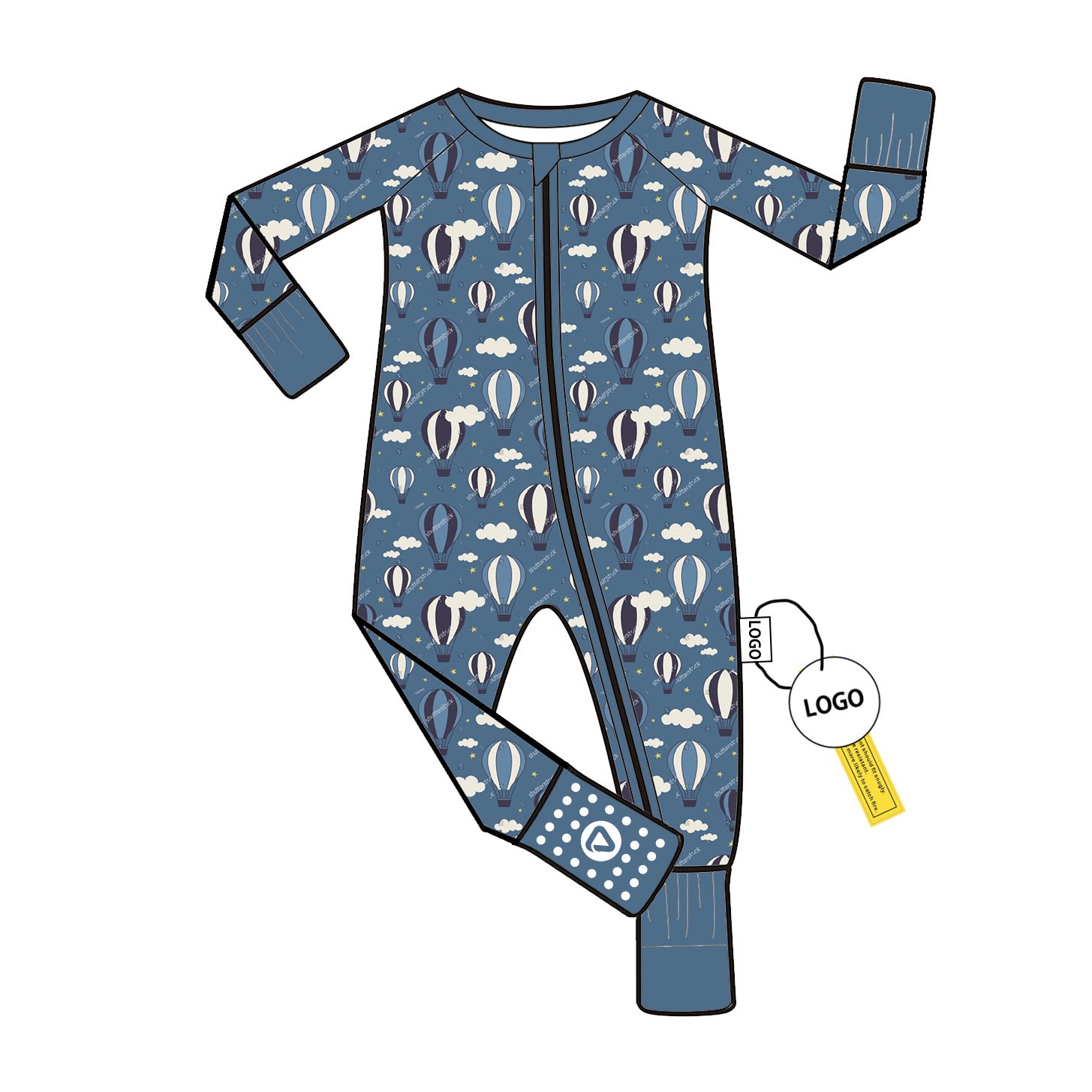 Wholesale Infant Kids Zipper Bodysuit Onesies Baby Clothes Romper Can Custom Bamboo Baby Pajama