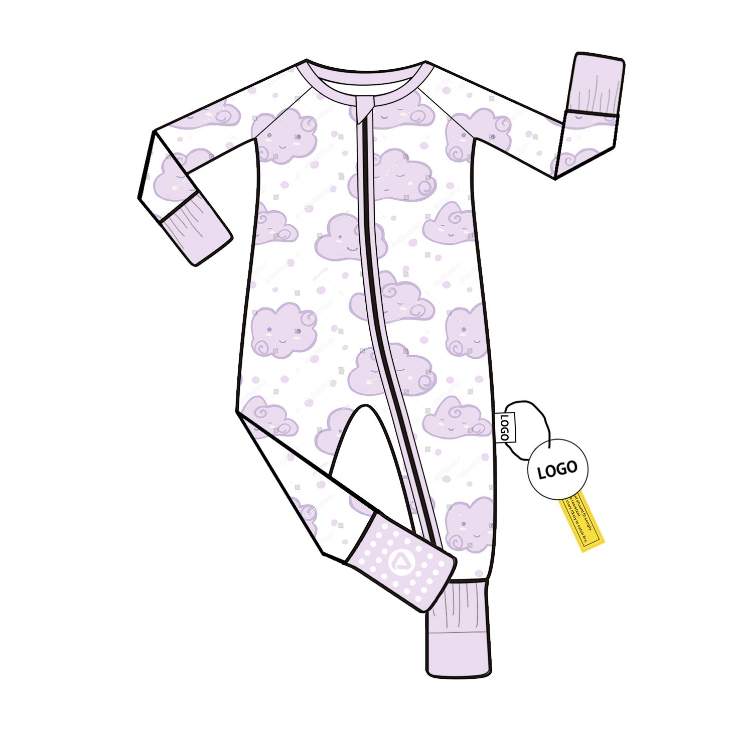 Wholesale Infant Kids Zipper Bodysuit Onesies Baby Clothes Romper Can Custom Bamboo Baby Pajama