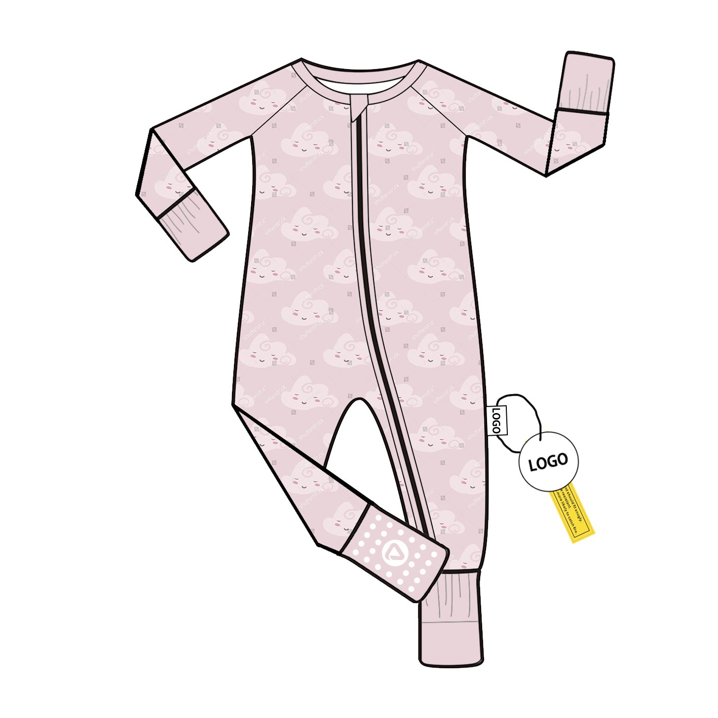 Wholesale Infant Kids Zipper Bodysuit Onesies Baby Clothes Romper Can Custom Bamboo Baby Pajama