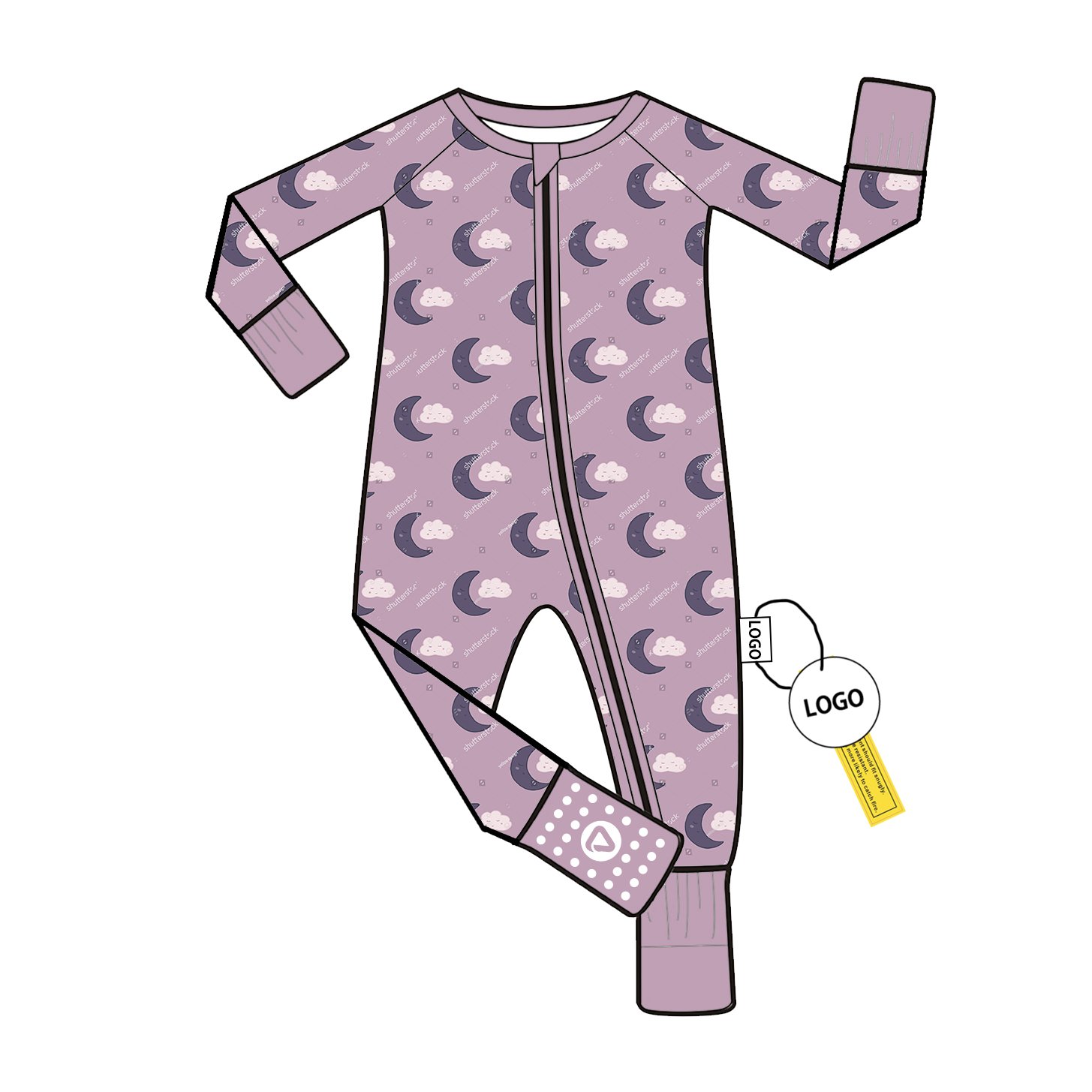 Wholesale Infant Kids Zipper Bodysuit Onesies Baby Clothes Romper Can Custom Bamboo Baby Pajama