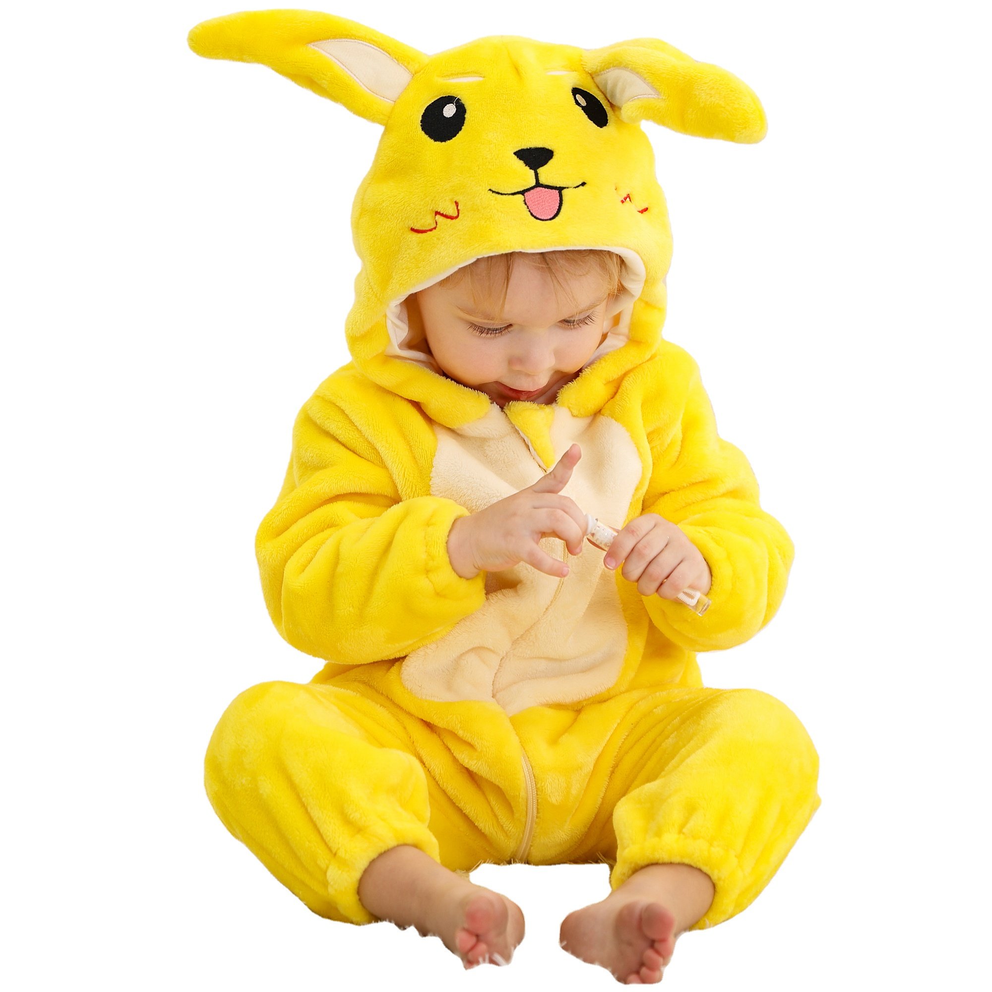 Michley Fashion Clothing Infant Flannel Unisex Baby Rompers Animal Cute Boy Hooded One Piece Jumpsuit Little Girls