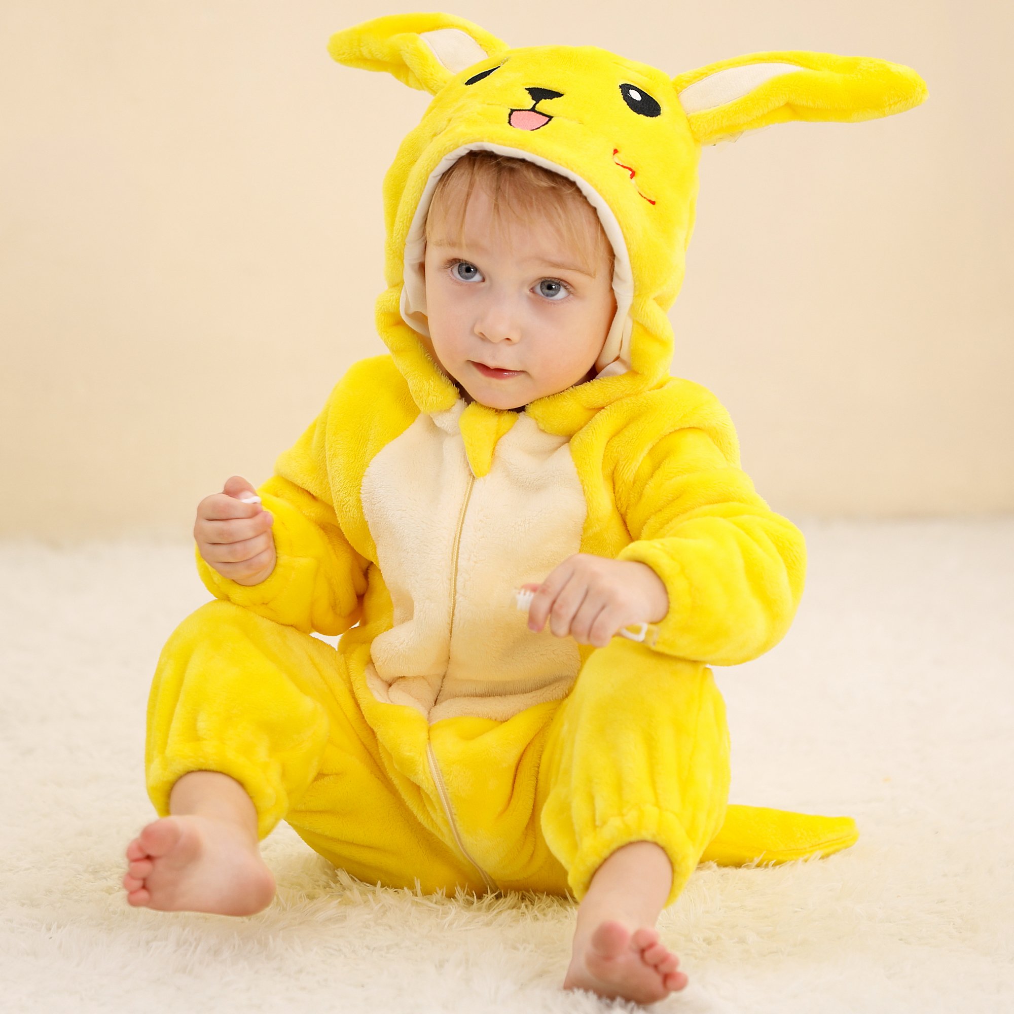 Michley Fashion Clothing Infant Flannel Unisex Baby Rompers Animal Cute Boy Hooded One Piece Jumpsuit Little Girls