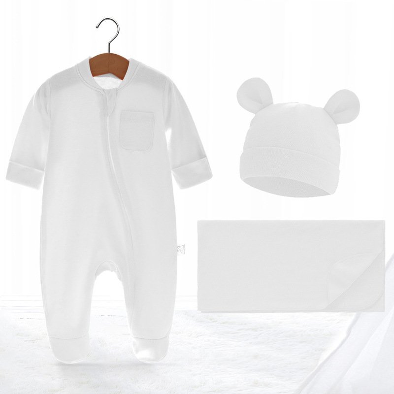 Baby Onesie Organic Cotton Custom Logo Toddler Kid Pajamas Soft Cotton Baby Romper With Zipper