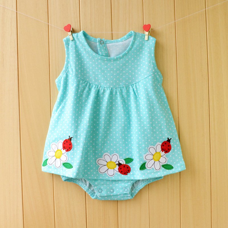 New Spring Summer Body Piece Plain Color Climbing Jeans Conjoined Baby Clothes 100% Organic Cotton Romper