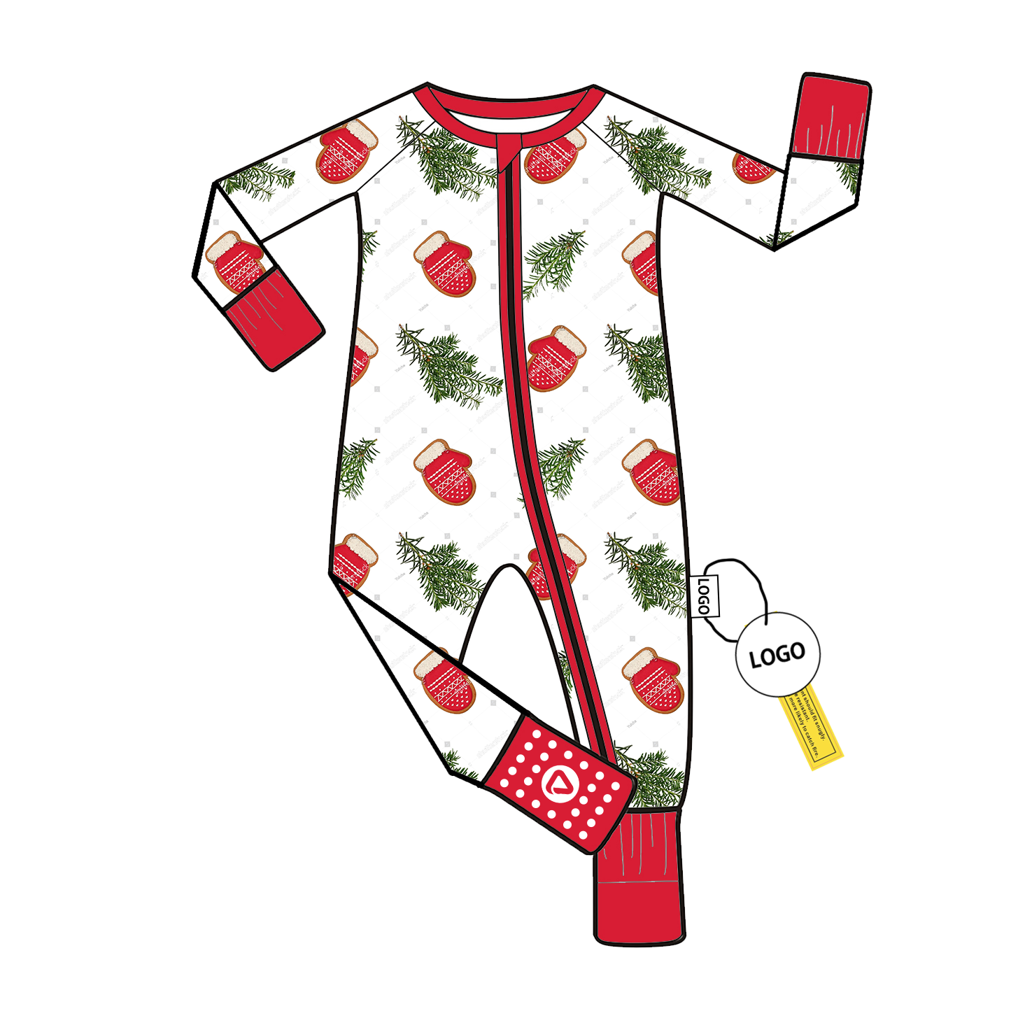 Fashionable summer Bamboo fiber custom bluey dinosaur print unisex Baby zippy pajamas