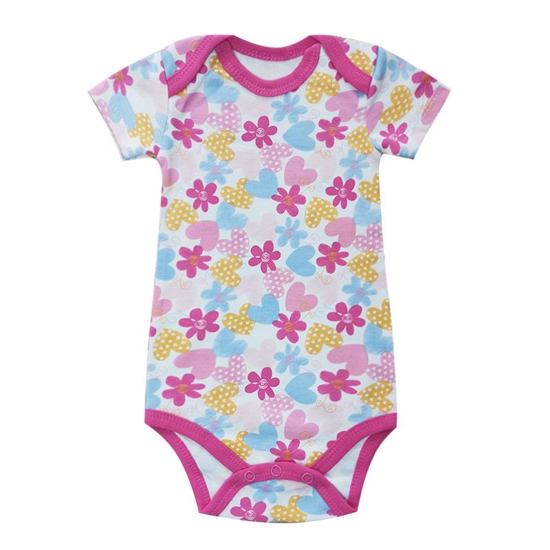 100% cotton plain baby romper knitted newborn baby clothes short sleeve jumpsuit