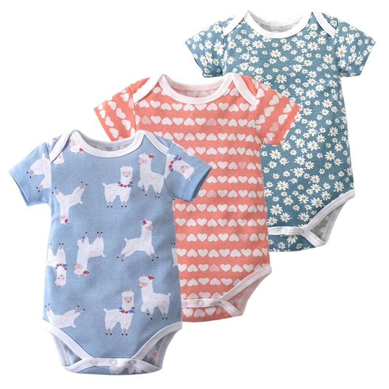 100% cotton plain baby romper knitted newborn baby clothes short sleeve jumpsuit