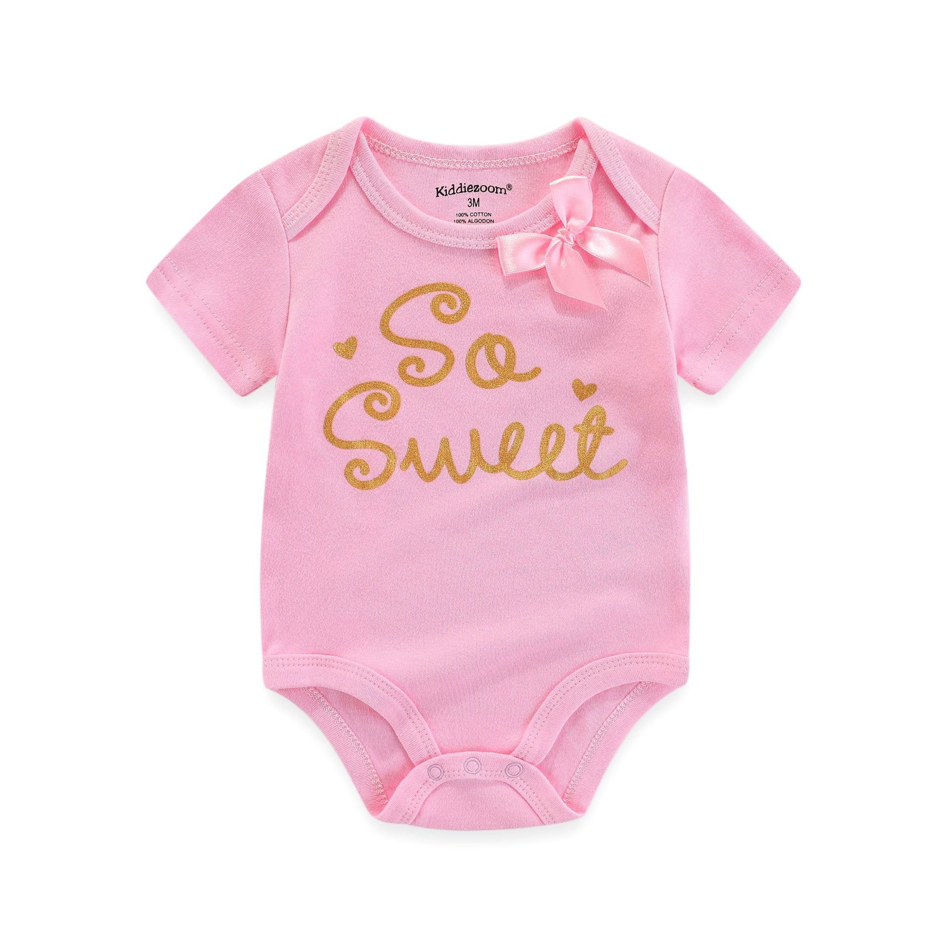Baby miscellaneous cartoon short sleeved crawling suit short sleeved jumpsuit