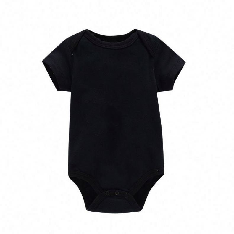 Newborn Boys Girl Clothes Cute Plain Onesie Custom Logo 100% Cotton Short Sleeve New Born Blank Baby Rompers
