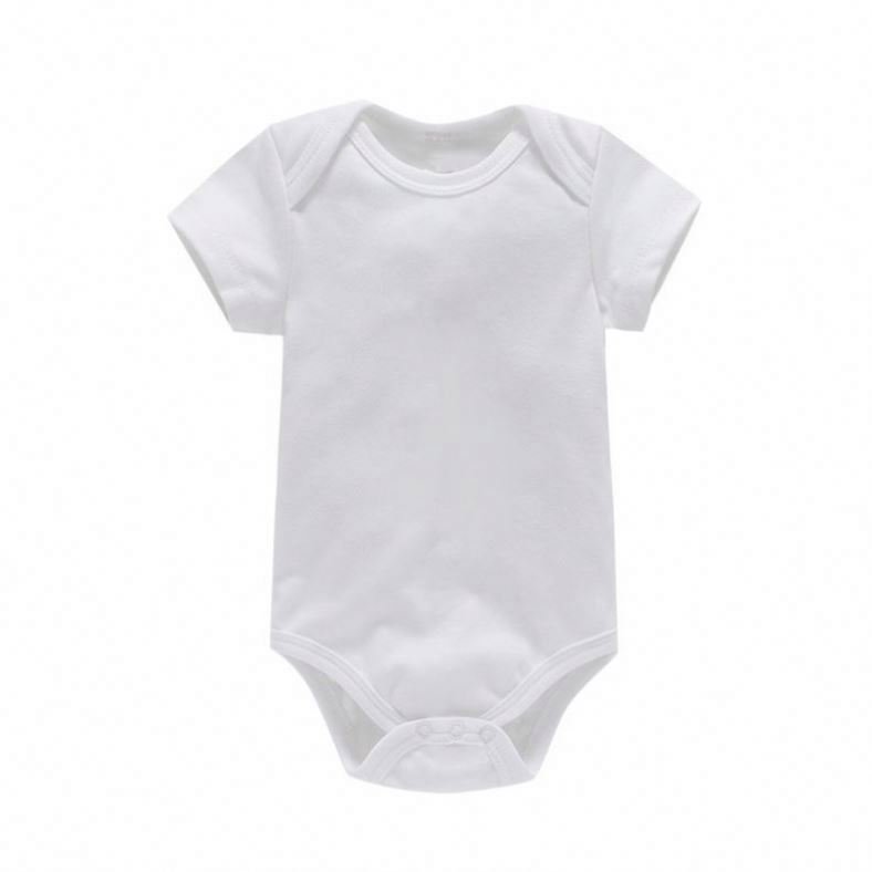 Newborn Boys Girl Clothes Cute Plain Onesie Custom Logo 100% Cotton Short Sleeve New Born Blank Baby Rompers