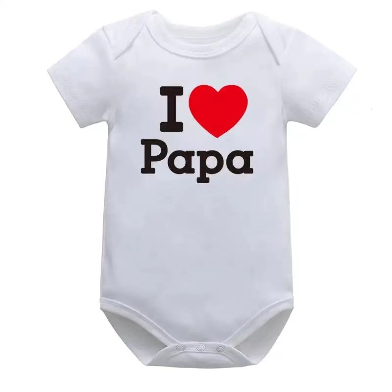 Boys Girls Letter Print Short Sleeves Romper Baby Clothes Bodysuit for Newborn Infant Jumpsuit Toddler Onesies 0 to 12 Months