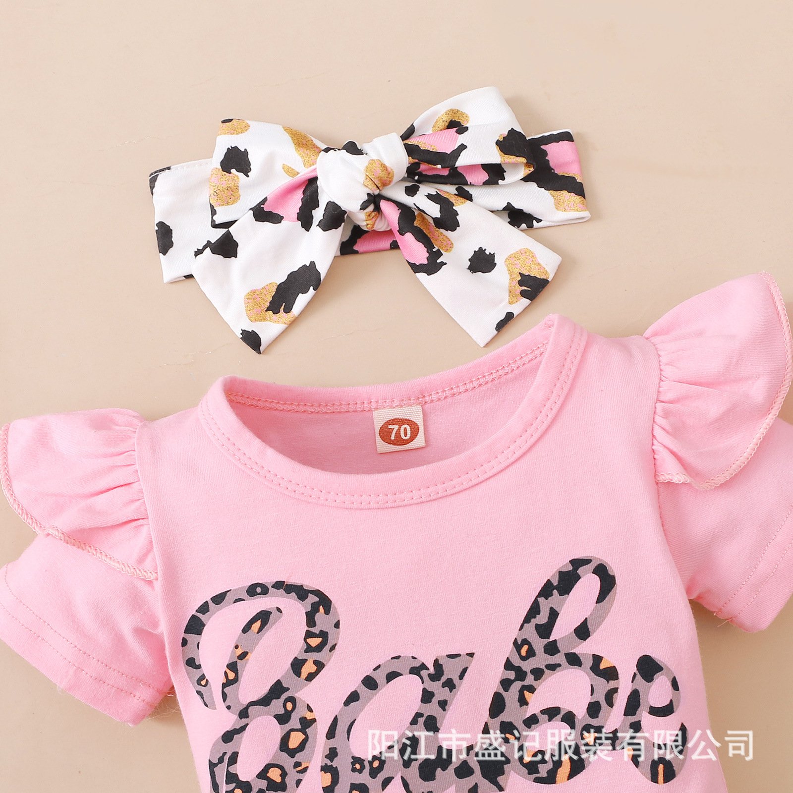 newborn baby girl summer outfit linen ruffle bubble dress bodysuit jumpsuit set baby rompers wholesale with headband