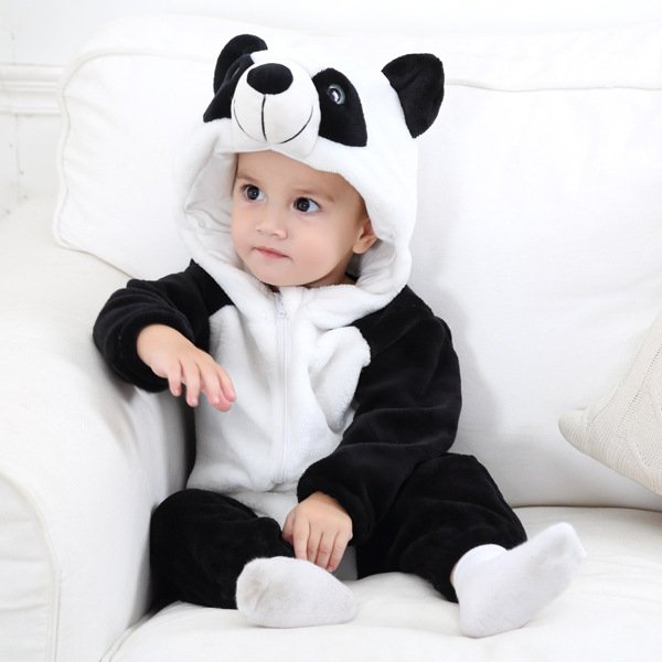 Wholesale Infant animal flannel crawl suit Soft Baby boys girls winter warm clothes baby romper