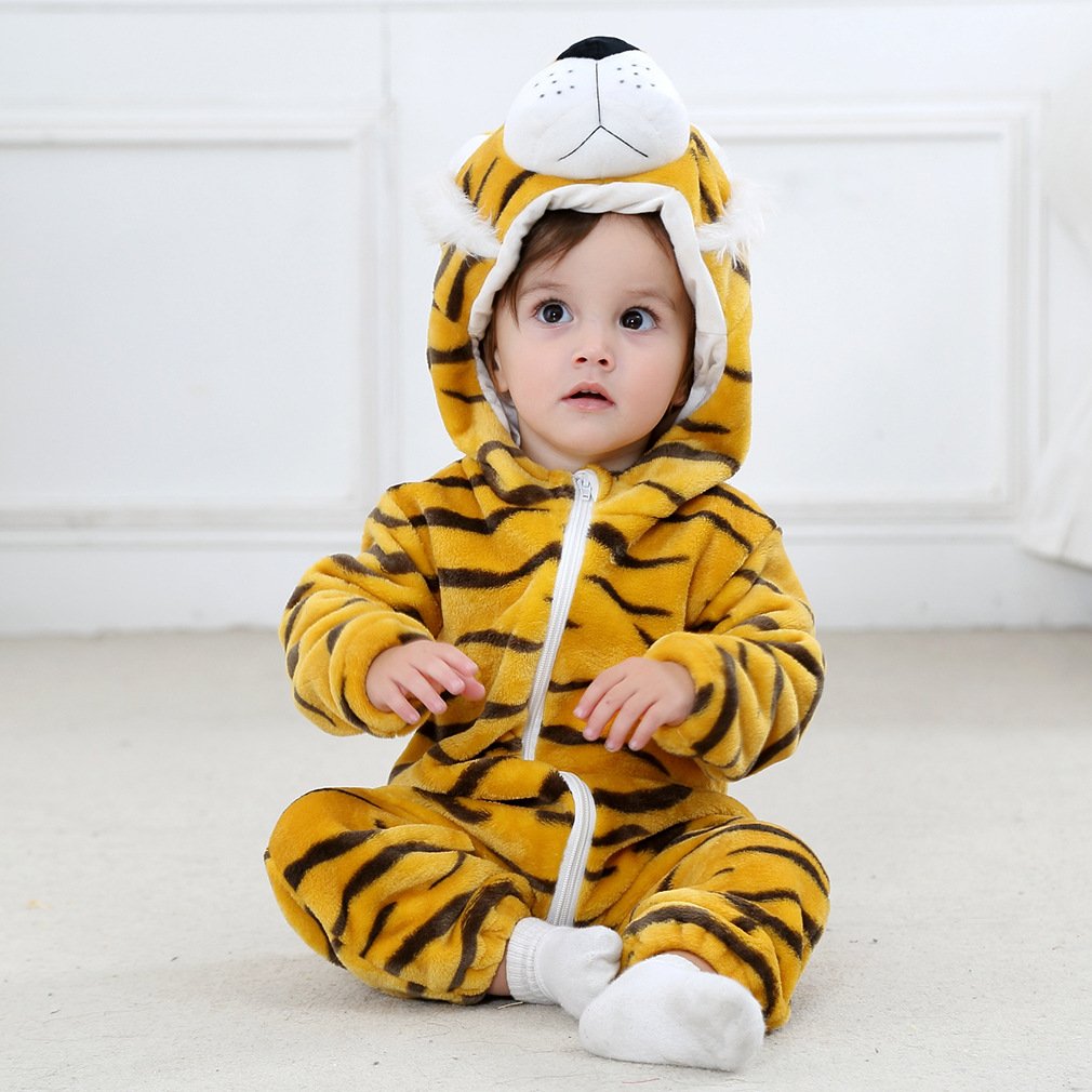 Wholesale Infant animal flannel crawl suit Soft Baby boys girls winter warm clothes baby romper