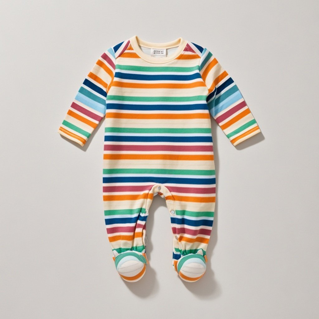 Customize Wholesale Colorful Striped Baby Romper Set Unisex Bamboo Girl Boy Long Sleeve Organic Cotton Romper Baby Clothes
