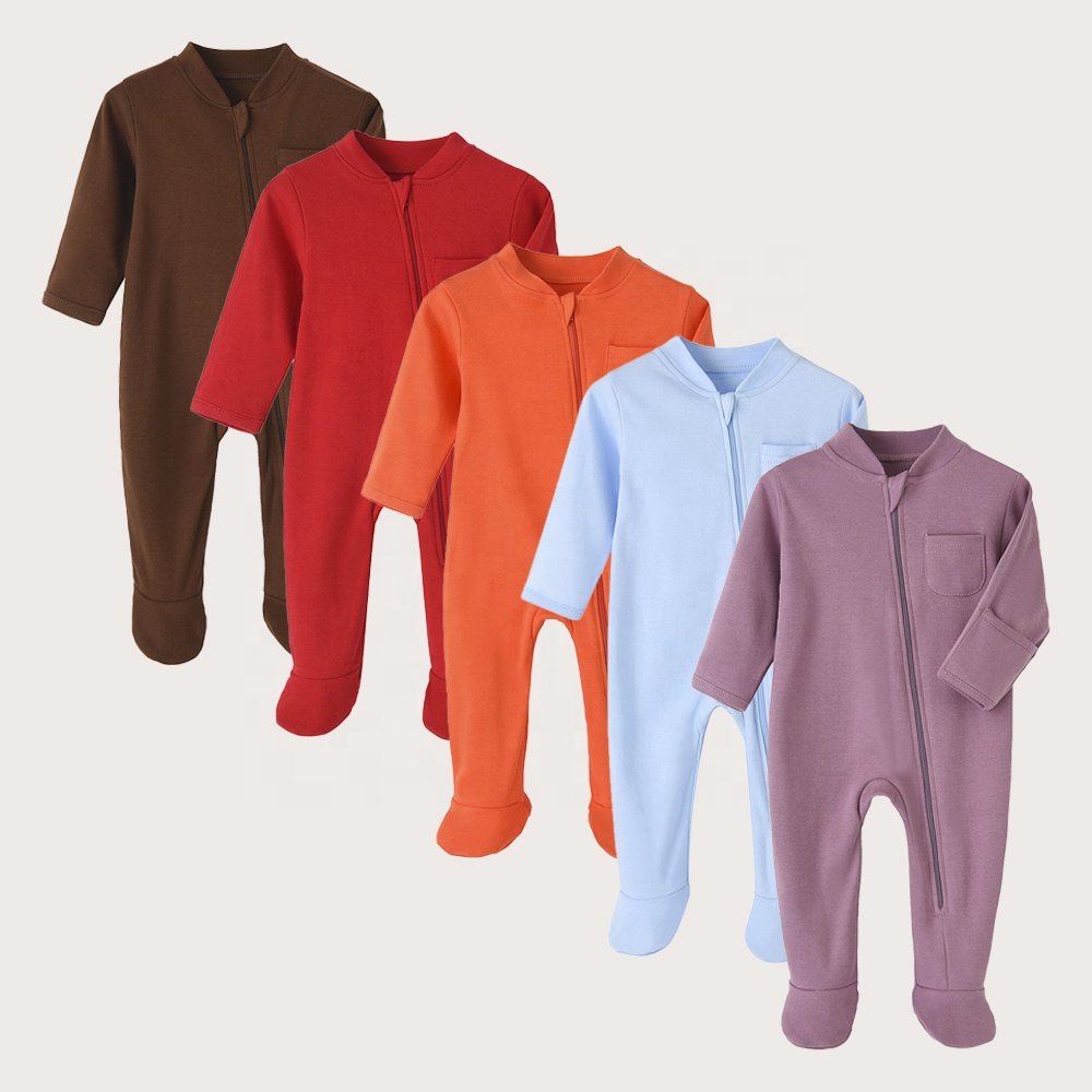Organic Cotton Onesie Infant Baby Clothes Footie Pajama Jumpsuit Bodysuit Baby Rompers
