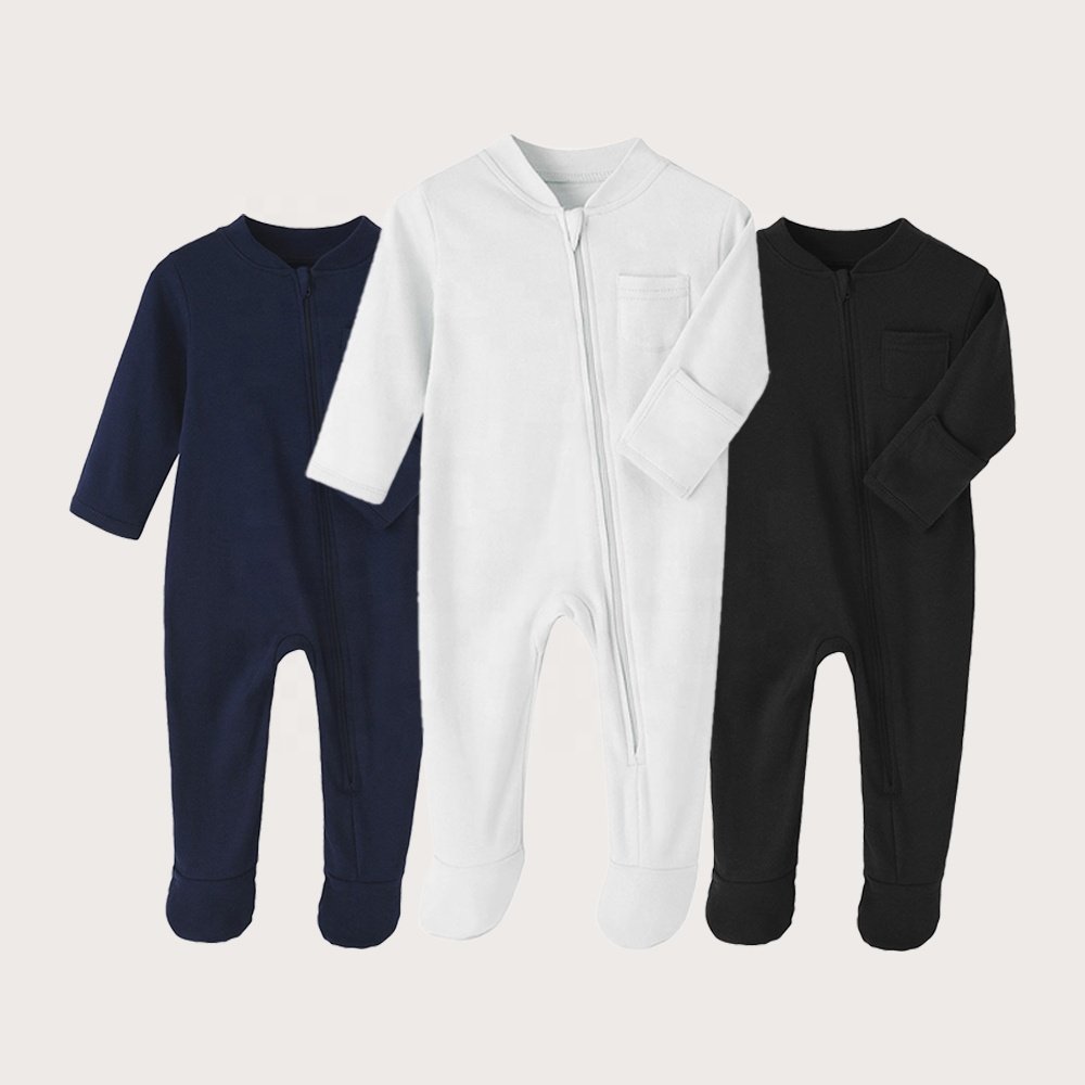 Organic Cotton Onesie Infant Baby Clothes Footie Pajama Jumpsuit Bodysuit Baby Rompers