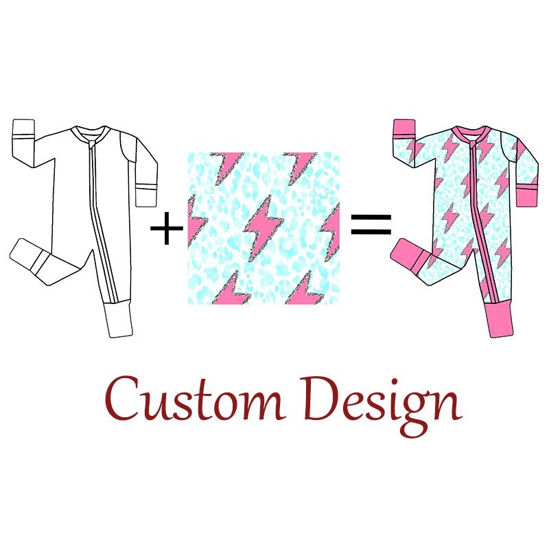 Hot selling Baby sleepwear Custom print 95%bamboo 5%viscose fabric One piece folded Baby bamboo pajamas