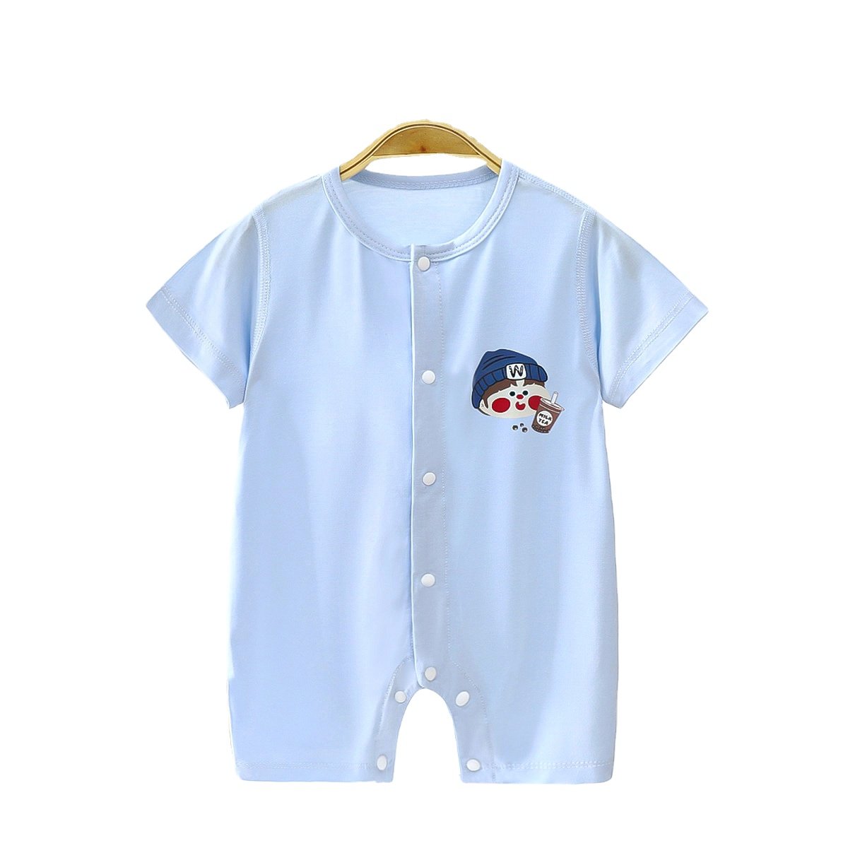 Custom Design Youkesi Baby Rompers Onesie Short Sleeve Newborn Baby Jumpsuits Summer Baby Clothes Romper Bodysuit