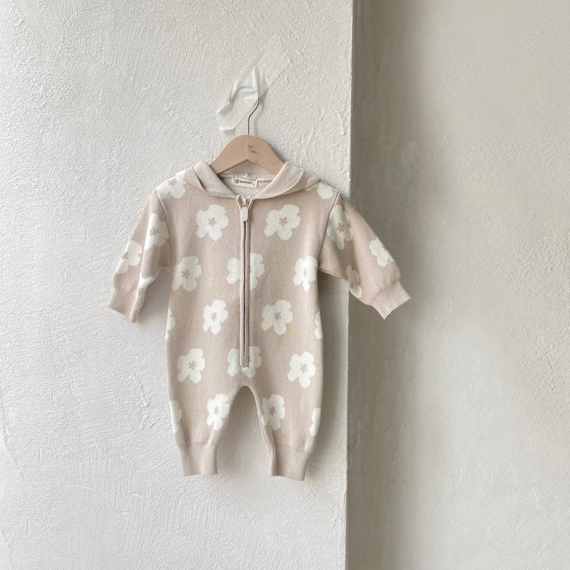 Autumn and winter jumper onesie men and women baby flowers zip hooded long-sleeved long climbing Baby romper