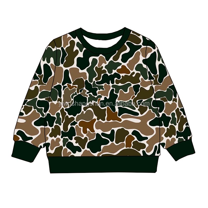 Wholesale Christmas Pattern Toddler Baby Romper Long Sleeve French Terry Fabric Kids Baby Sweatshirt Leotard