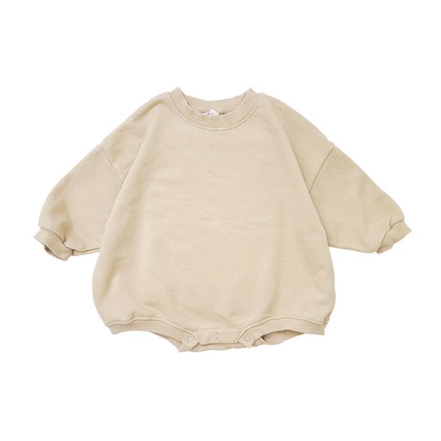 Newborn Baby long sleeve Blank Terry Sweater Fabric Oversized Basic solid toddler Cotton Baby Clothes Sweatshirt Baby Romper