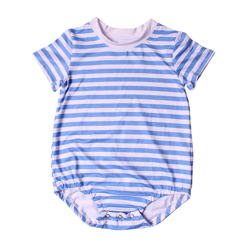 Wholesale Infant Toddlers Clothing Baby Romper Stripes printed sweet style milk silk leotard flutter sleeve new pattern onesie