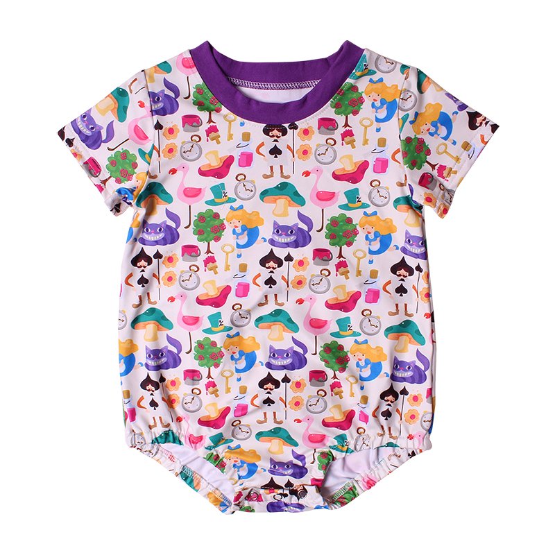 Wholesale Infant Toddlers Clothing Baby Romper Stripes printed sweet style milk silk leotard flutter sleeve new pattern onesie
