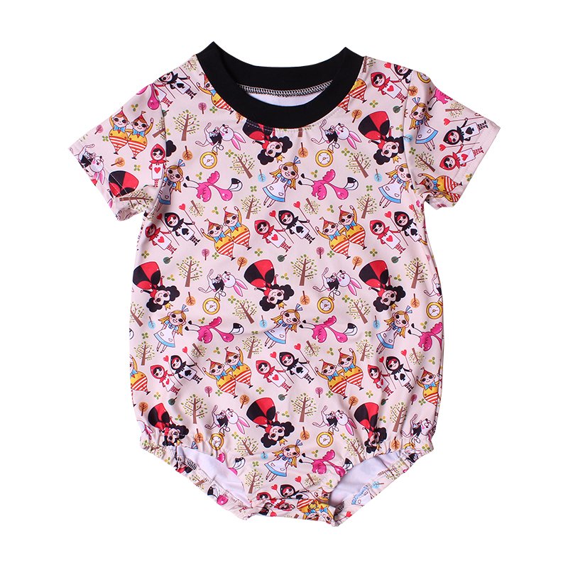Wholesale Infant Toddlers Clothing Baby Romper Stripes printed sweet style milk silk leotard flutter sleeve new pattern onesie