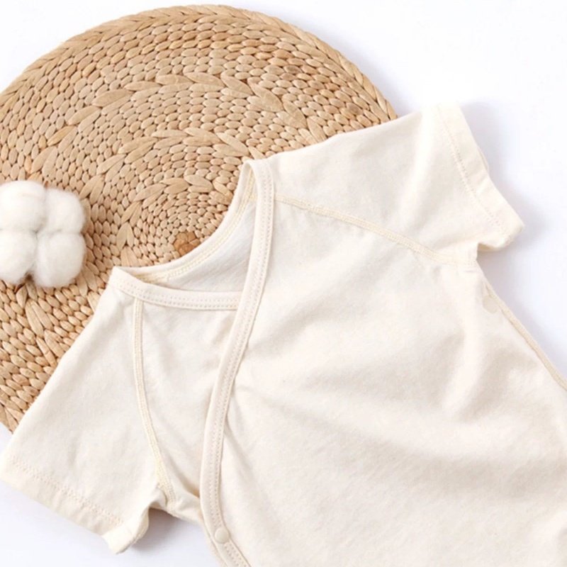 Organic cotton sleepsuit side opening bodysuits baby clothes baby rompers