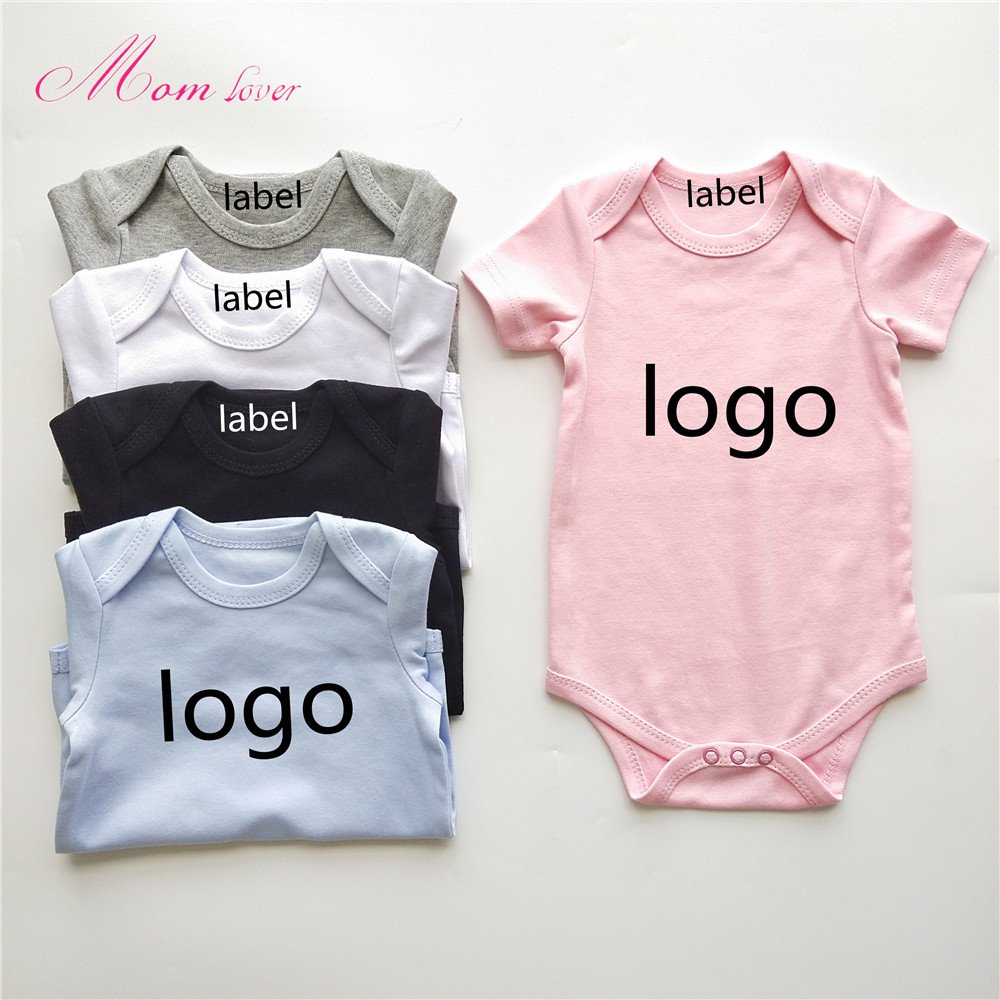 Factory 100% cotton Blank White New Born baby clothes rompers short/long sleeve baby onesie Custom print baby romper