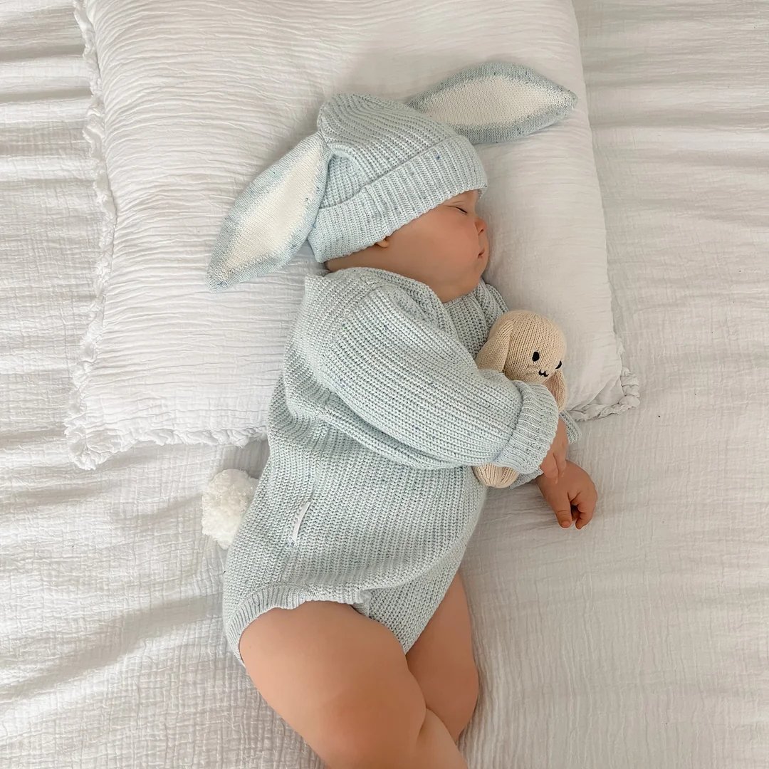 2024 High Quality 100% Organic Cotton Winter Newborn Clothes Baby Knitted Romper Babi knit jumpsuit
