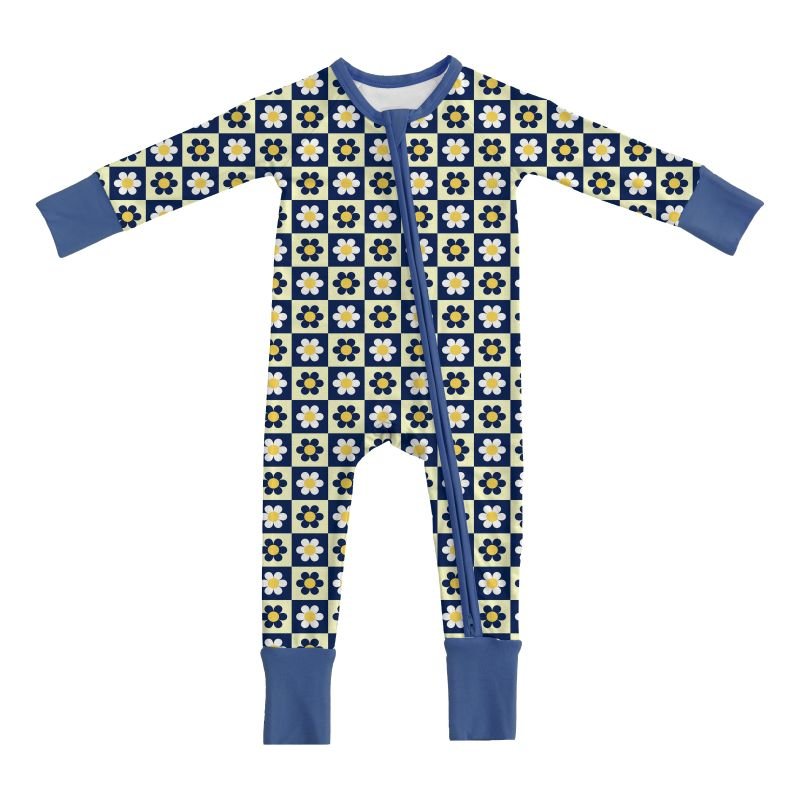 Unisex Newborn Baby Rompers 0-3 Months Infant Toddler and Boy/Girl Pajamas in Cotton Wholesale Kids Clothing with Zipper