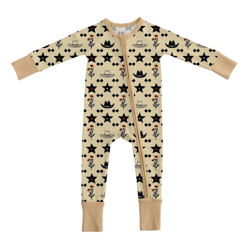 Unisex Newborn Baby Rompers 0-3 Months Infant Toddler and Boy/Girl Pajamas in Cotton Wholesale Kids Clothing with Zipper