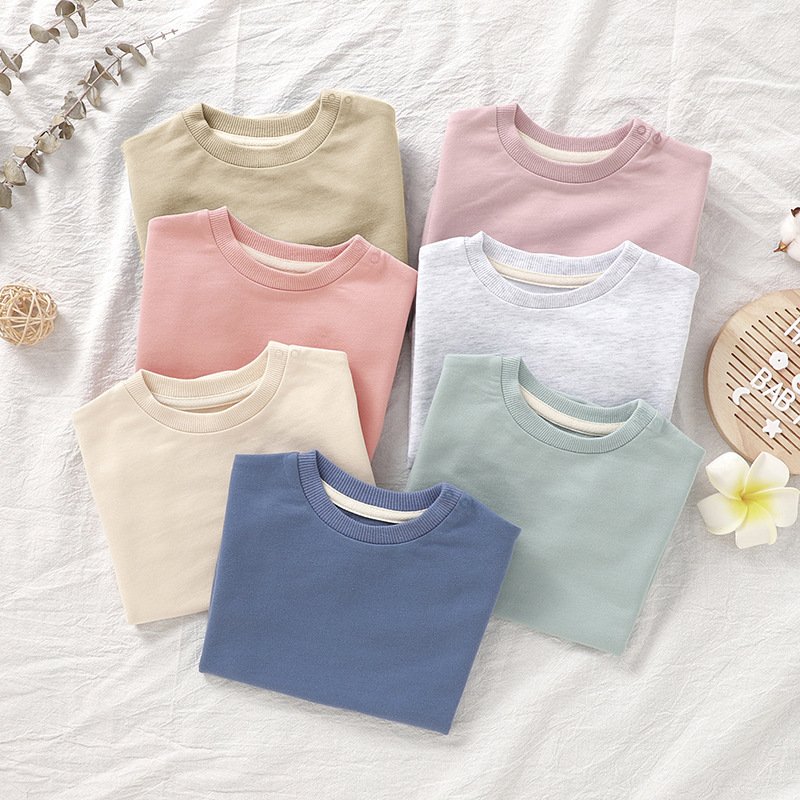 Spring custom solid color newborn baby bodysuits long sleeve 100% organic cotton baby romper