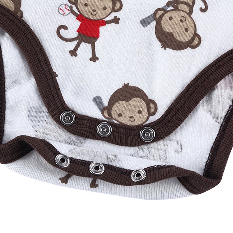 Wholesale Custom Print Short Sleeve Jumpsuit Rompers for Baby Girls and Boys 100% Cotton Newborn Clothes for Summer and Winter