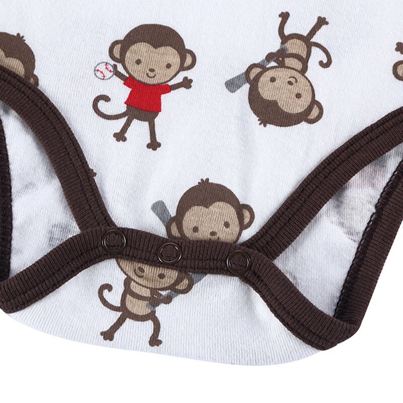 Wholesale Custom Print Short Sleeve Jumpsuit Rompers for Baby Girls and Boys 100% Cotton Newborn Clothes for Summer and Winter