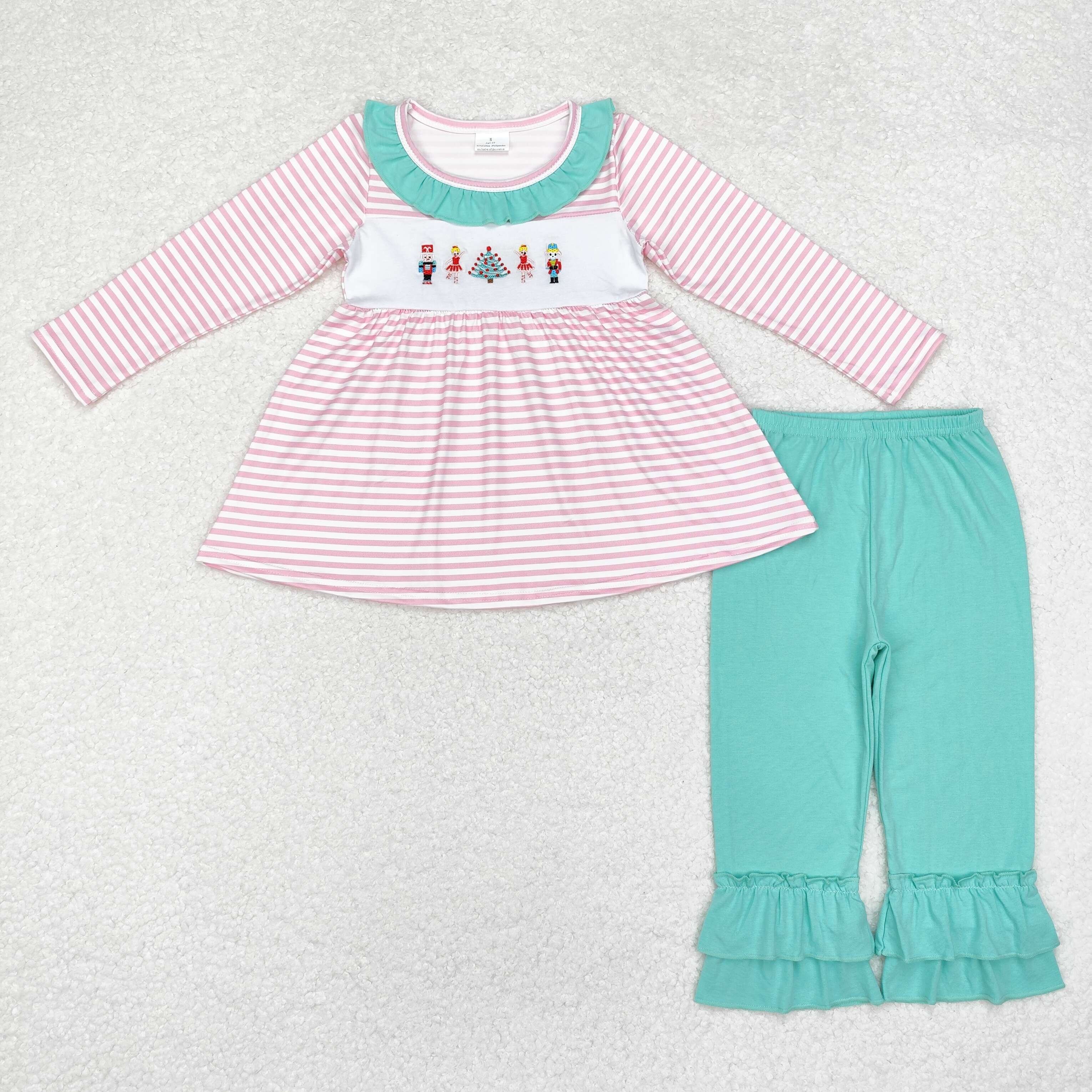 Christmas Cartoon Cute Little Girls Boys 2 Pieces Outfits Baby Bubble Romper Sibling Wholesale Kids Clothing Styles