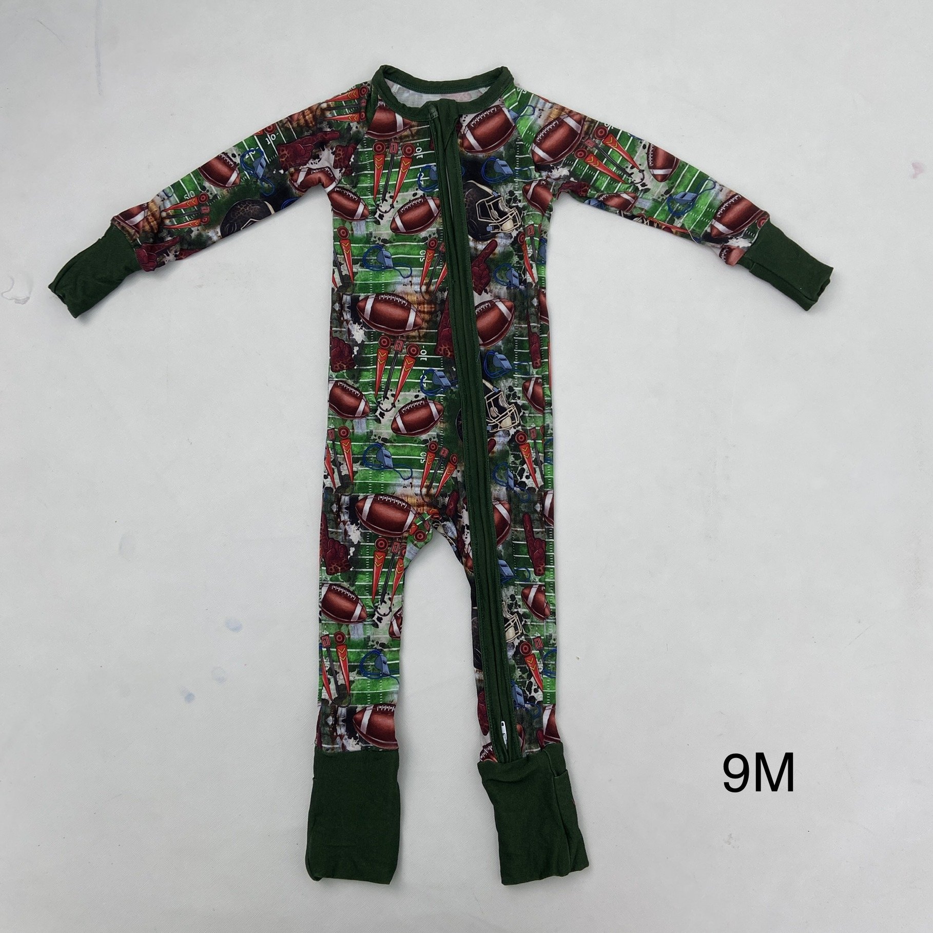 Western Custom Baby Boys Bamboo Viscose Dinosaur Pajamas Jumpsuit Double Zipper Bamboo Baby Rompers