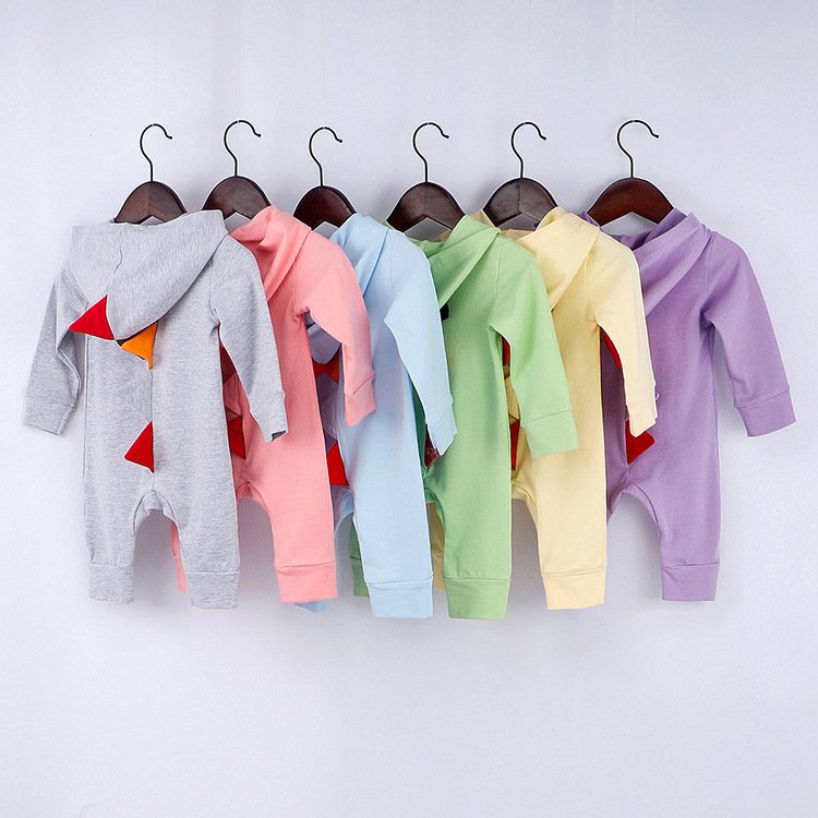 3D Dinosaur cute fashionable long sleeve baby romper clothes sleepers newborn baby bodysuit