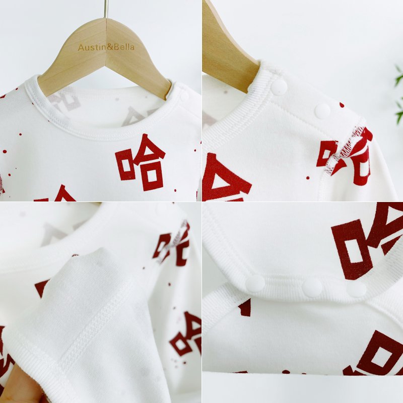 AustinBella 2021 boutique new arrival organic cotton baby clothes GOTS certified baby boys bodysuit spring 2021 baby clothes