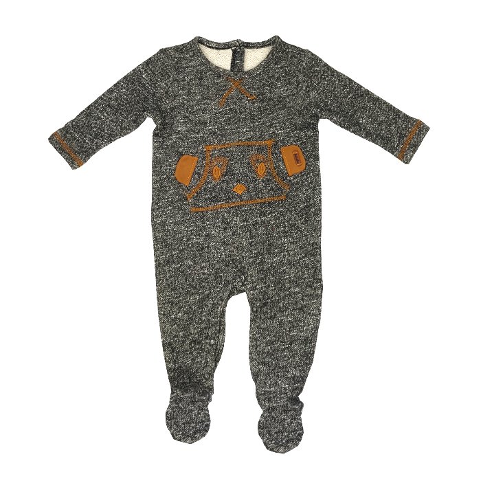 Long sleeve footed sleep jumpsuit baby clothes 6 to 9 month baby rompers winter