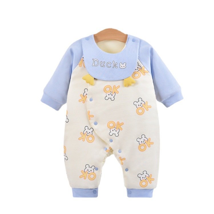 Newborn baby rompers baby cotton pajamas spring and autumn long sleeve baby romper